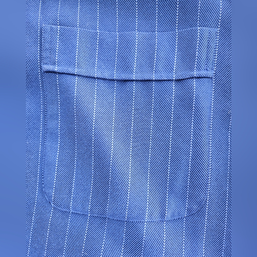 TOMMY BAHAMA Blue Pinstripe Cotton Shirt | SZ 16.5" - Picture 8 of 13